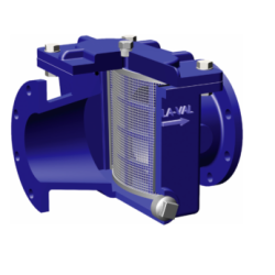 Filtro H marca CLA-VAL, modelo X43H. cuerpo de hierro dúctil con recubrimiento epóxico interior exterior, tapa removible, tapón 