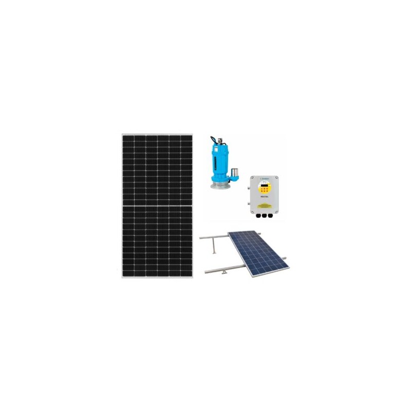 Kit De Bomba Solar KOLOS-2SRP-750-72 + 3 Panel 450w + Base Panel