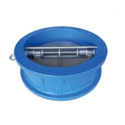 V?lvula duocheck doble clapa tipo wafer de 10? de di?metro con disco de acero inoxidable SS316
