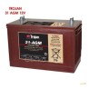 Bater?a Marca Trojan Modelo 31AGM. Capacidad de 100AH@12V a 20Hrs. Sellada, libre de mantenimiento. Grupo BCI: 31. Peso 31 Kg.