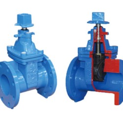 Válvula de compuerta resiliente V.F. AWWA C-515 marca AMEXSA de 6? de diámetro