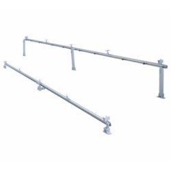 Soporte solar base en aluminio para 4 paneles fotovoltaicos, CONNERA, serie AURA XN