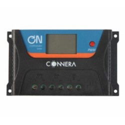 Controlador de carga solar serie ON PWM, CONNERA, 20 A, para bateras con entrada de 12 – 24 VCD ONPWM12/20