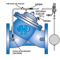 V?lvula de Control Autom?tica Marca VAMEX de C?mara Simple Modelo 1112 (Flotador M?x/M?n) de ?8? (200mm) con Conexi?n Bridada Cl