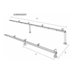 Estructura 4 Paneles Solar Adicionales Aurax Connera Aurax4a