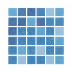 Mosaico MIX BAHIA para piscina, fuente y spa, PANDA, MOSAIK, 2x2cm, 2.14m2, 20 hojas con papel MOSAIKV-A2005-PV2