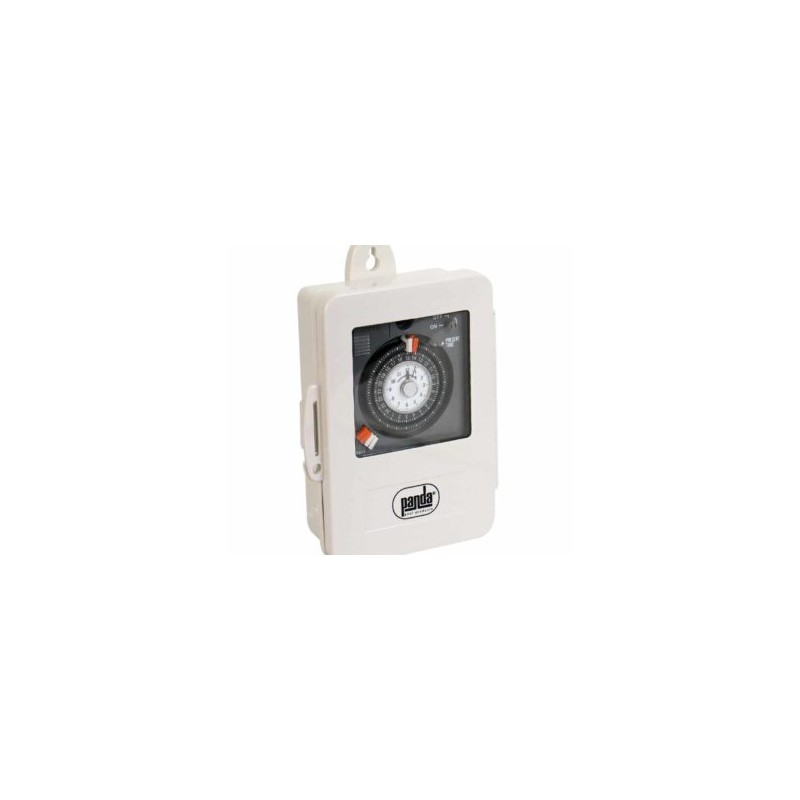 Timer mecánico de voltaje dual con gabinete, 1F X 110/230 Volts, PANDA, serie KROSS