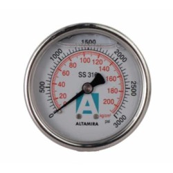 Manómetros Glicerina 3000 Psi Conexión Trasera