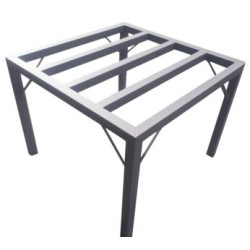 Base para tinaco de 1.10 x 1.10 metros, PTR 1-1/2? calibre 14, esmalte anticorrosivo, sin patas