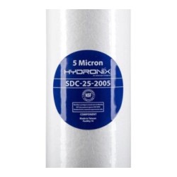 Filtro Cartucho Polipropileno Marca HYDRONIX  de 2.5? x 20? Para Filtrado de 5 Micras