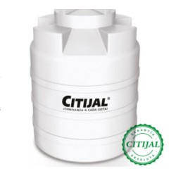 Cisterna citijal vertical blanca de 2,500 lts boca al centro