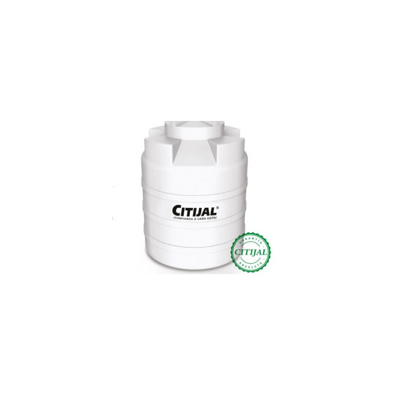 Cisterna citijal vertical blanca de 2,500 lts boca al centro