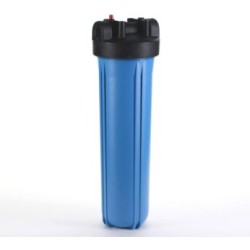 Portafiltro De Polipropileno Hydronix De 4.5? x 20? Azúl/Negro Conexiones 1.5? NPT PR