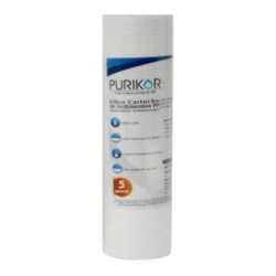 Filtro Cartucho De Polipropileno Termofusionado Marca PURIKOR Con Dimensiones De 4.5? x 10? Para Filtrado De 5 Micras
