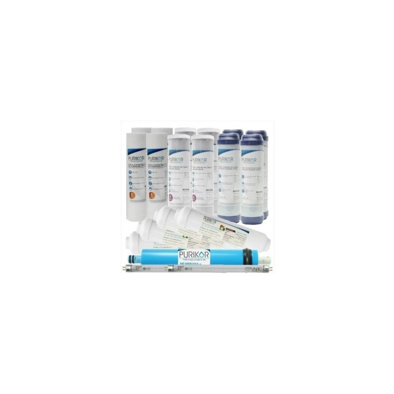 Kit De Mantenimiento De 24 Meses Purikor Modelo 100-6uvpm