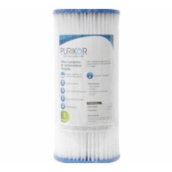 Filtro cartucho plegable de Polipropileno marca PURIKOR con dimensiones de 4.5? x 20? para filtrado de 5 micras Código: PKCPL4.5