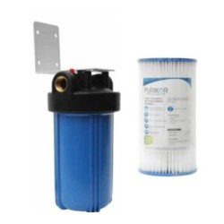 Porta Filtro De Polipropileno De 4.5×10 + Filtro polipropileno plegable de 20 Mic