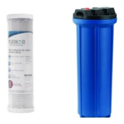 Porta Filtro 2.5×20 + Cartucho De Carbon Activado Block