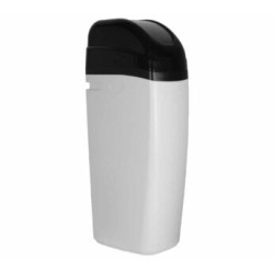 Equipo suavizador de agua PURIKOR ensamblado en gabinete, 1 ft³, tanque 10.1 galones, 110 V, conexiones 1? NPT