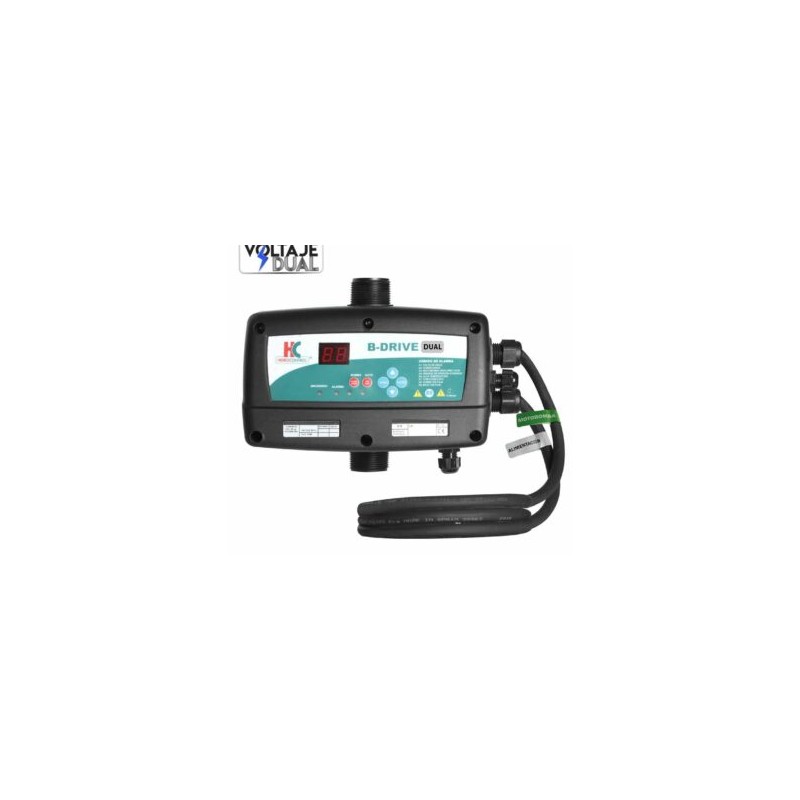 Variador de frecuencia HIDROCONTROL B-DRIVE DUAL (enfriado por agua), 11A, 1 F, 127 / 230V, motobomba 1F, 127 / 230V