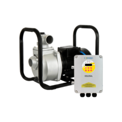 Motobomba centrífuga horizontal para bombeo solar, 200 VCC, 7.5 A, 1500 W, 2 polos, 3200 RPM, rosca macho 2? NPT