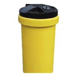 Tanque LMI de 50 galones con tapa, resistente a los rayos UV, rebajes moldeados para bomba y agitador