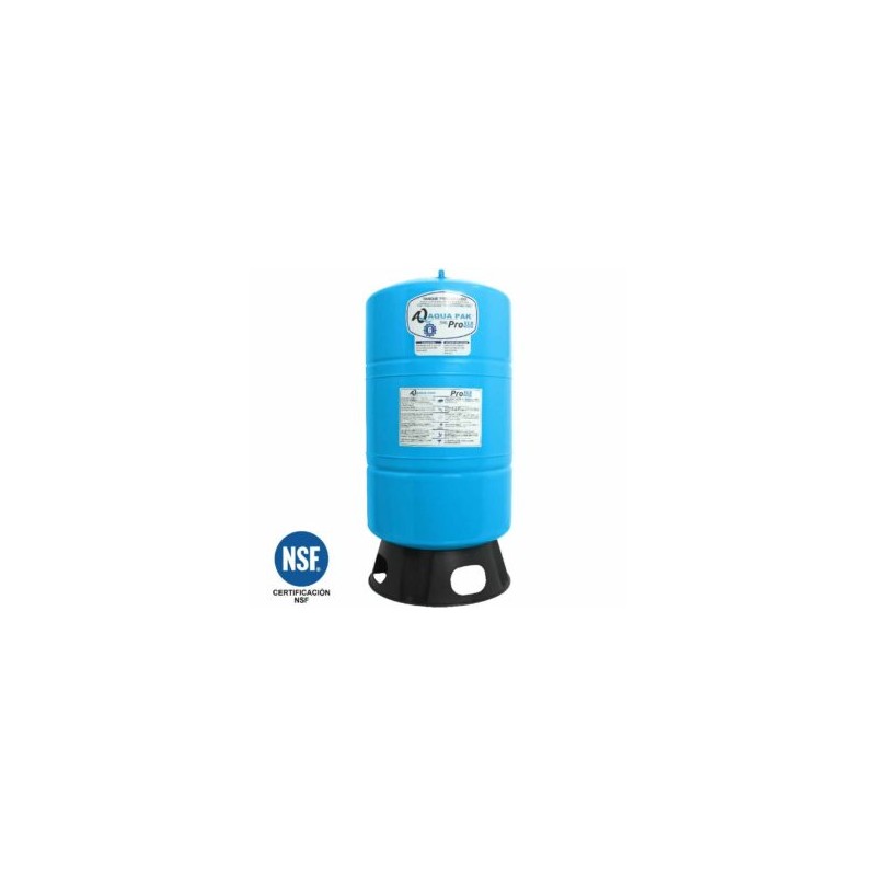 Tanque precargado vertical de diafragma, AQUA PAK, serie PRO-XLB, acero al carbón, 20 Gal, presión máxima 150 psi AQUAPAKPRO XLB