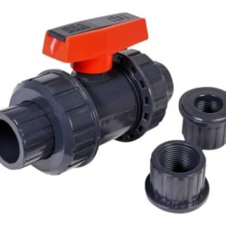 Válvula Esfera de 3/4? en PVC C-80, Cementar, Marca ERA